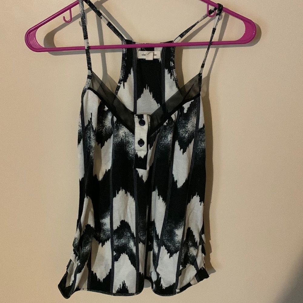 Silence and noise abstract tank top
